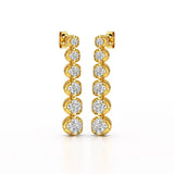 3 CT Lab Diamond Bridal Drop Dangle Earrings - Jama Jewels