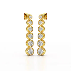 3 CT Lab Diamond Bridal Drop Dangle Earrings - Jama Jewels
