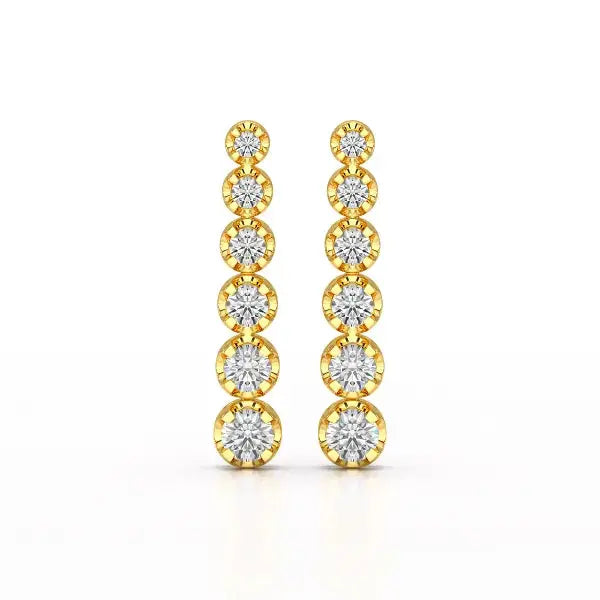 3 CT Lab Diamond Bridal Drop Dangle Earrings - Jama Jewels