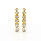 3 CT Lab Diamond Bridal Drop Dangle Earrings - Jama Jewels