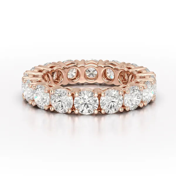 4.06 CT Classic Round Lab Grown Diamonds Engagement Ring - Jama Jewels