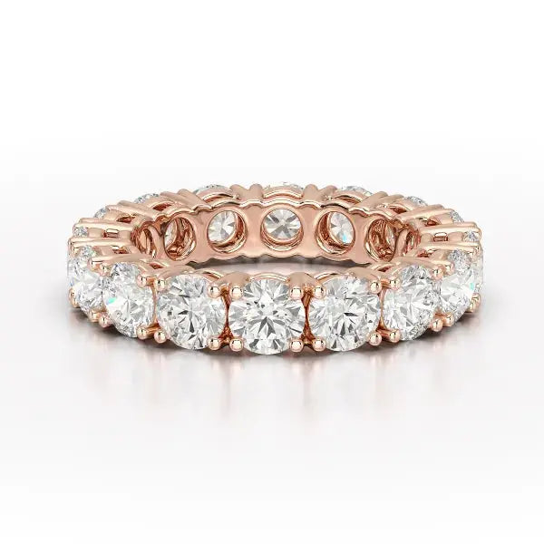 4.06 CT Classic Round Lab Grown Diamonds Engagement Ring - Jama Jewels