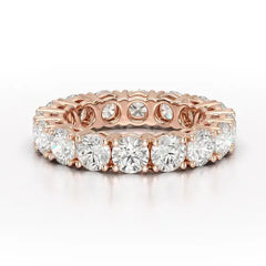 4.06 CT Classic Round Lab Grown Diamonds Engagement Ring - Jama Jewels