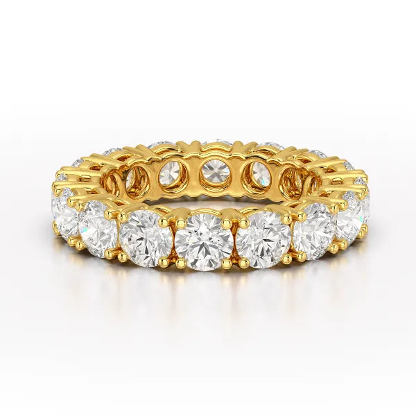 4.06 CT Classic Round Lab Grown Diamonds Engagement Ring - Jama Jewels