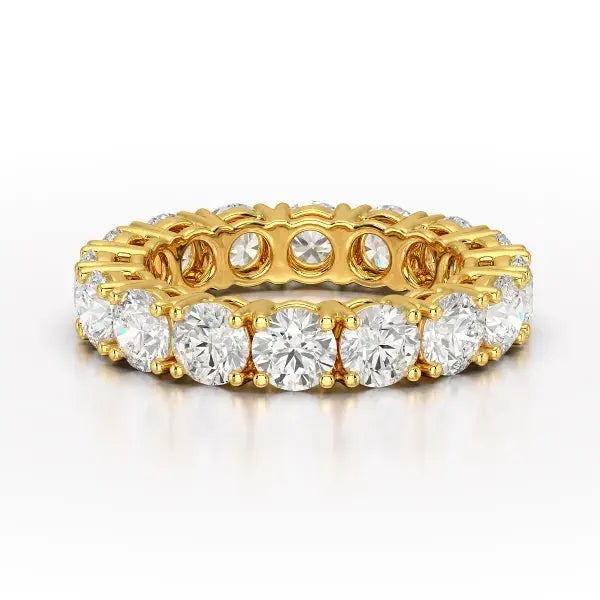 4.06 CT Classic Round Lab Grown Diamonds Engagement Ring - Jama Jewels