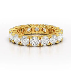 4.06 CT Classic Round Lab Grown Diamonds Engagement Ring - Jama Jewels