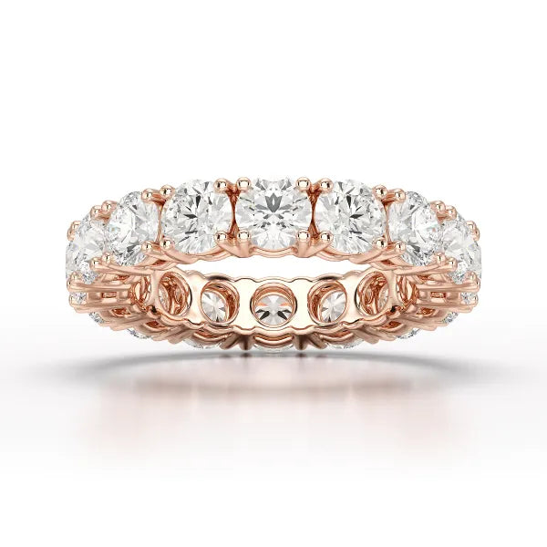 4.06 CT Classic Round Lab Grown Diamonds Engagement Ring - Jama Jewels