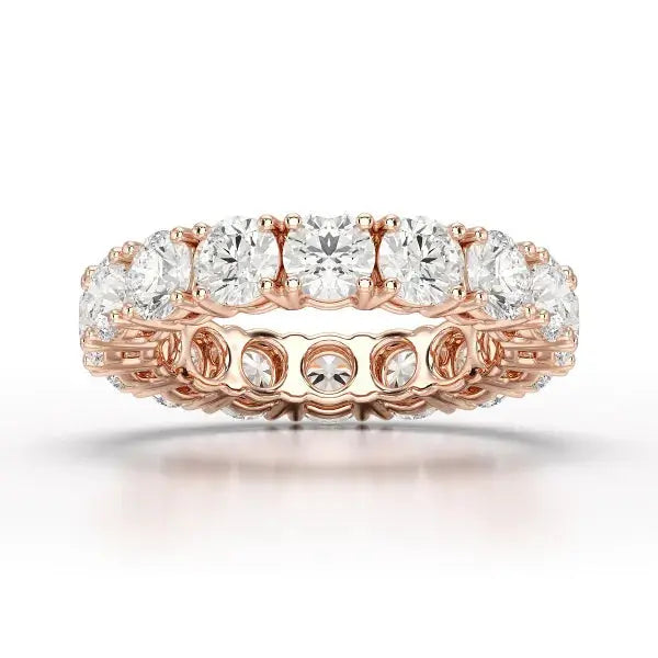 4.06 CT Classic Round Lab Grown Diamonds Engagement Ring - Jama Jewels