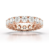 4.06 CT Classic Round Lab Grown Diamonds Engagement Ring - Jama Jewels