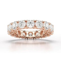 4.06 CT Classic Round Lab Grown Diamonds Engagement Ring - Jama Jewels