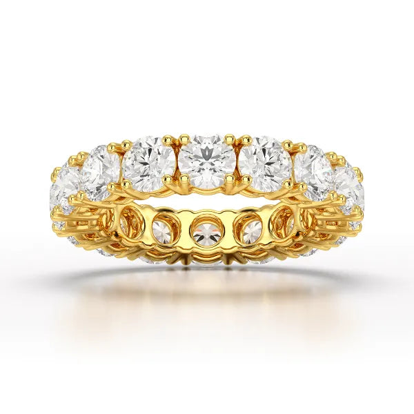 4.06 CT Classic Round Lab Grown Diamonds Engagement Ring - Jama Jewels