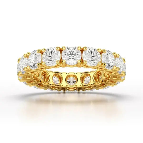 4.06 CT Classic Round Lab Grown Diamonds Engagement Ring - Jama Jewels
