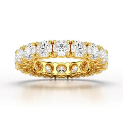 4.06 CT Classic Round Lab Grown Diamonds Engagement Ring - Jama Jewels