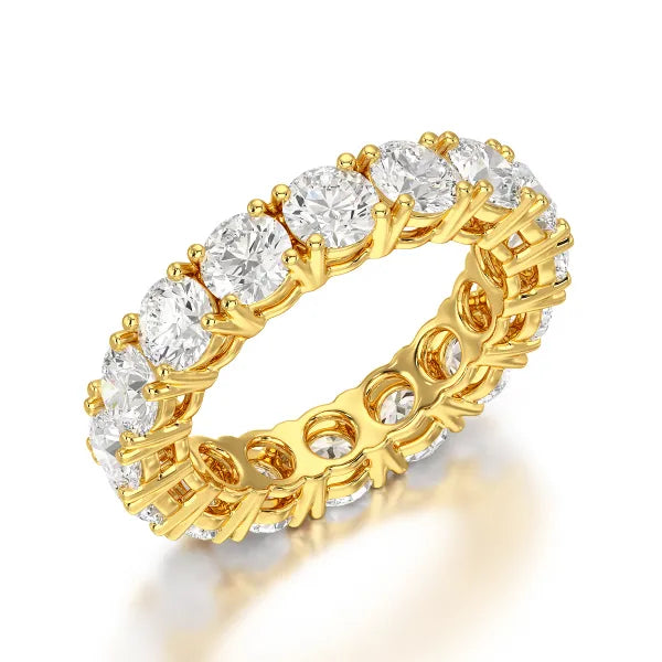 4.06 CT Classic Round Lab Grown Diamonds Engagement Ring - Jama Jewels