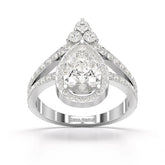 4.07 CT Lab Diamond Pear Cut Ring