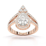 4.07 CT Lab Diamond Pear Cut Ring