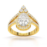 4.07 CT Lab Diamond Pear Cut Ring
