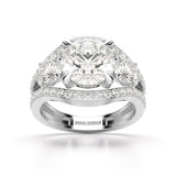 4.08 CT Lab Diamond Round Cut Classic Ring