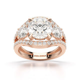 4.08 CT Lab Diamond Round Cut Classic Ring