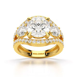 4.08 CT Lab Diamond Round Cut Classic Ring
