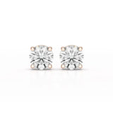 4.09 CT Lab Diamond White Gold Stud Earrings