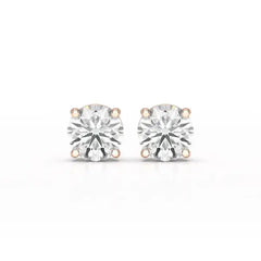 4.09 CT Lab Diamond White Gold Stud Earrings