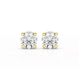 4.09 CT Lab Diamond White Gold Stud Earrings