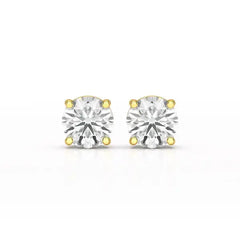 4.09 CT Lab Diamond White Gold Stud Earrings