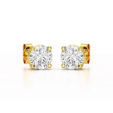 4.09 CT Lab Diamond White Gold Stud Earrings
