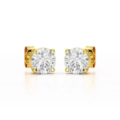 4.09 CT Lab Diamond White Gold Stud Earrings