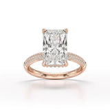 4.36 CT Radiant Lab Diamonds Engagement Ring - Jama Jewels