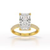 4.36 CT Radiant Lab Diamonds Engagement Ring - Jama Jewels