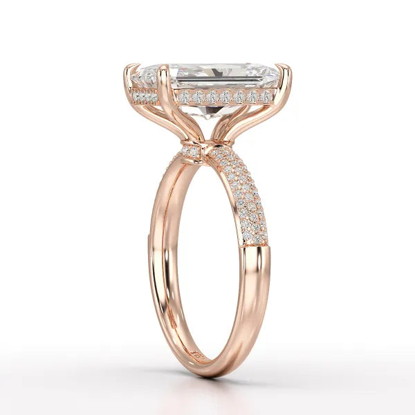 4.36 CT Radiant Lab Diamonds Engagement Ring - Jama Jewels