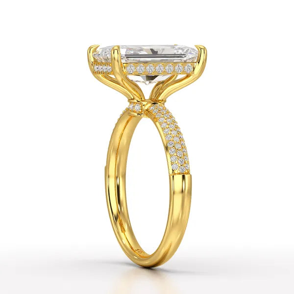 4.36 CT Radiant Lab Diamonds Engagement Ring - Jama Jewels