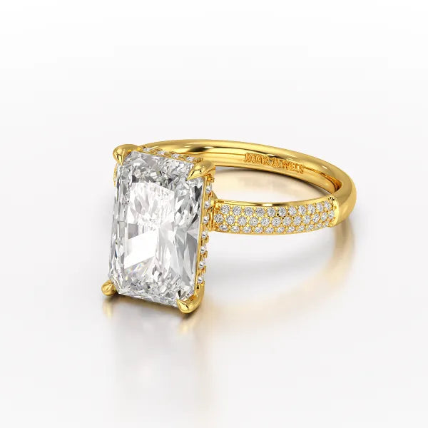 4.36 CT Radiant Lab Diamonds Engagement Ring - Jama Jewels
