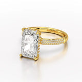 4.36 CT Radiant Lab Diamonds Engagement Ring - Jama Jewels