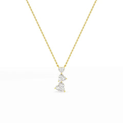 4.3 CT Heart Cut Lab Diamond Chain Pendant Jama Jewels