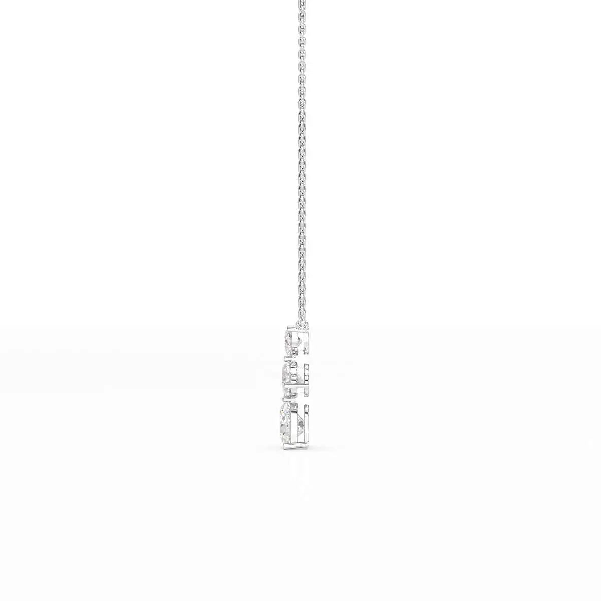 4.3 CT Heart Cut Lab Diamond Chain Pendant Jama Jewels