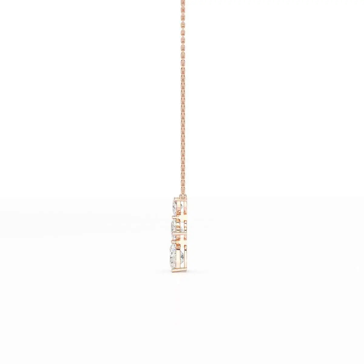 4.3 CT Heart Cut Lab Diamond Chain Pendant Jama Jewels