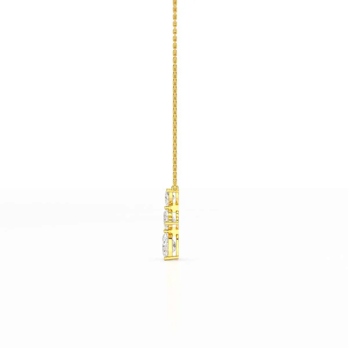 4.3 CT Heart Cut Lab Diamond Chain Pendant Jama Jewels