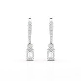 4.42 CT Emerald Cut Drop Lab Diamond Earring Jama Jewels