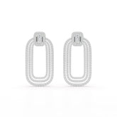 4.46 CT Lab Diamond Halo Drop Earrings