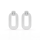 4.46 CT Lab Diamond Halo Drop Earrings Jama Jewels