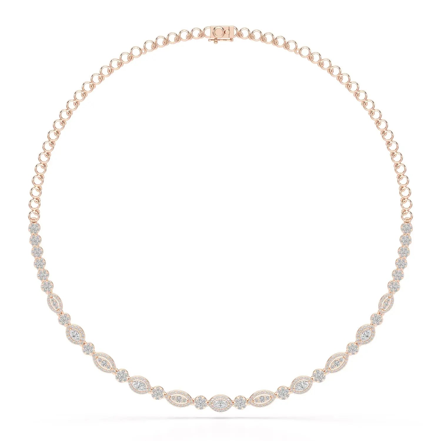 4.53 CT Marquise Cut Lab Diamond Necklace