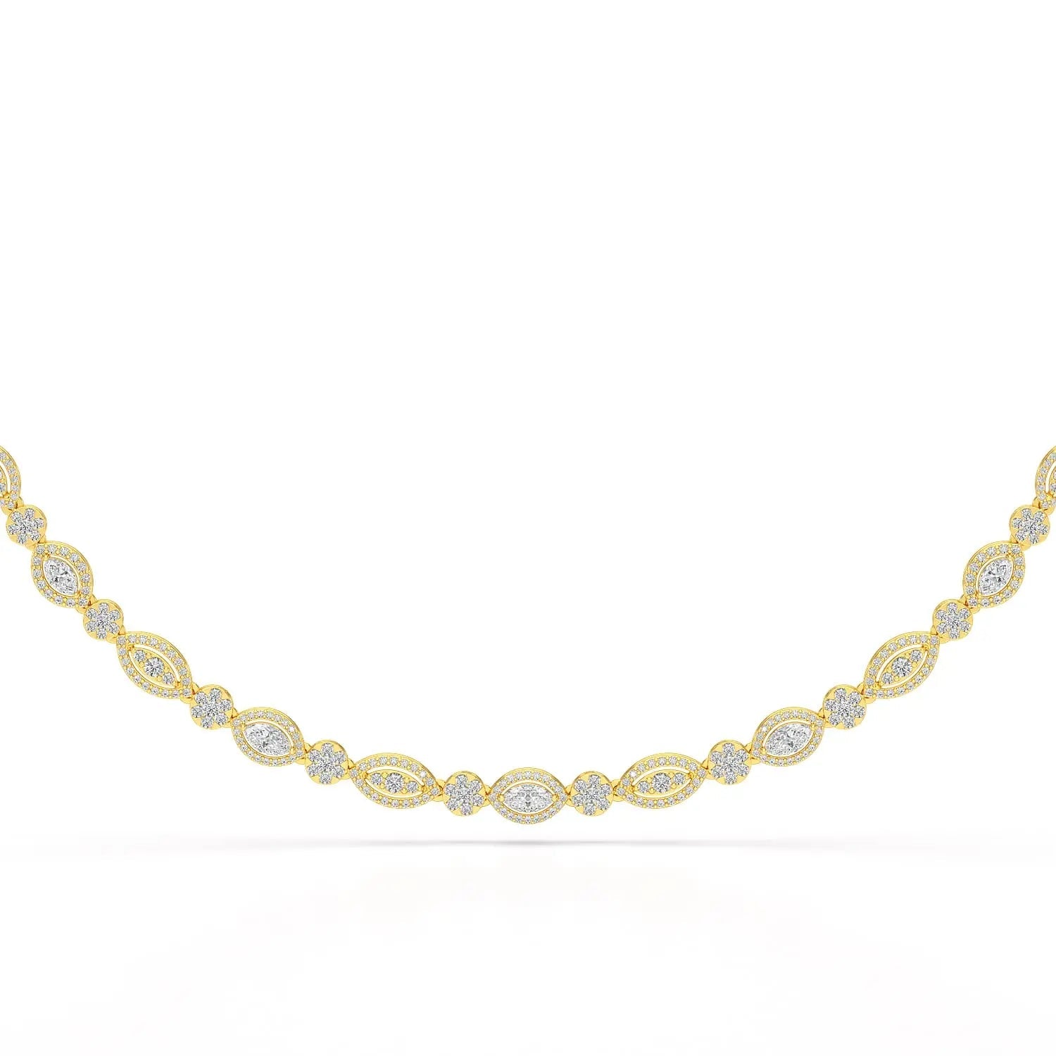 4.53 CT Marquise Cut Lab Diamond Necklace