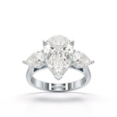 5 CT Pear Cut Lab Diamond Ring