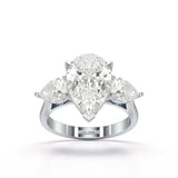 5 CT Pear Cut Lab Diamond Ring