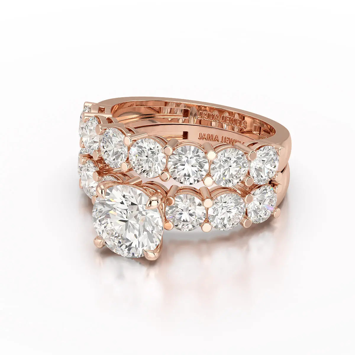 4.82 CT Lab Diamond Round Cut Ring Jama Jewels