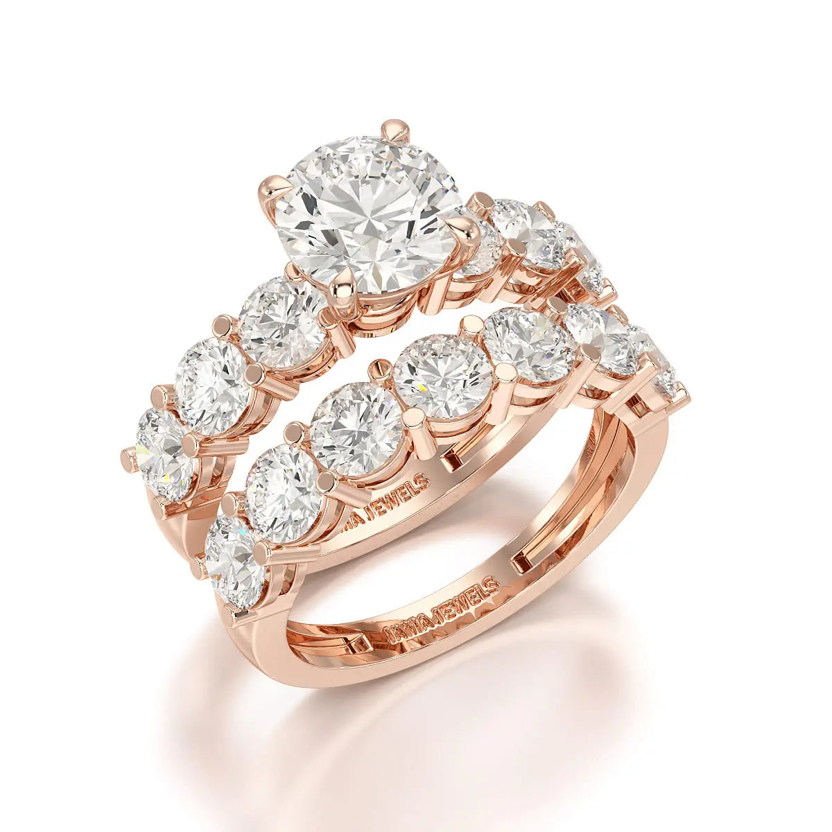 4.82 CT Lab Diamond Round Cut Ring Jama Jewels