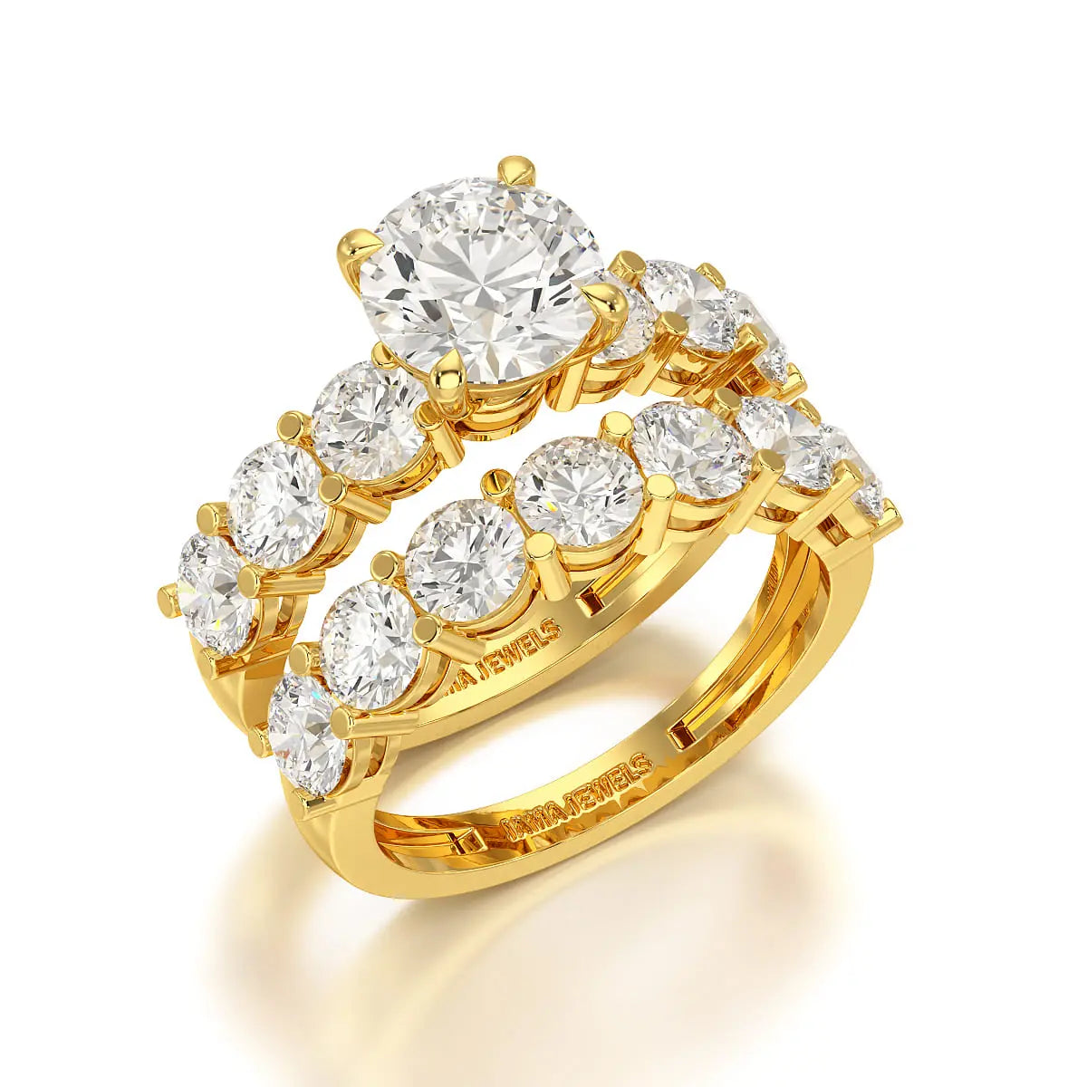 4.82 CT Lab Diamond Round Cut Ring Jama Jewels
